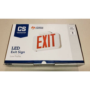 Lithonia Lighting LED Emergency Exit Sign Compliant Red Letters Brand New In Box